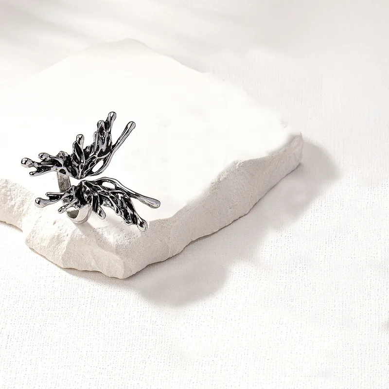 Gothic Butterfly Open Ring