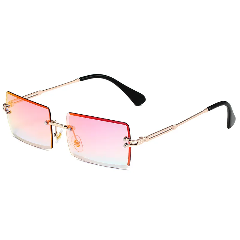 Simple Style Gradient Color Solid Color Pc Square Frameless Women's Sunglasses