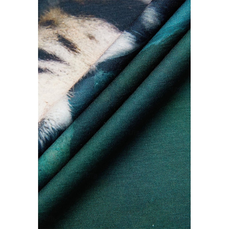 Stylish Women's 3D Cat Print T-Shirt - Trendy Round Neck Short Sleeve for Daily and Weekend Wear