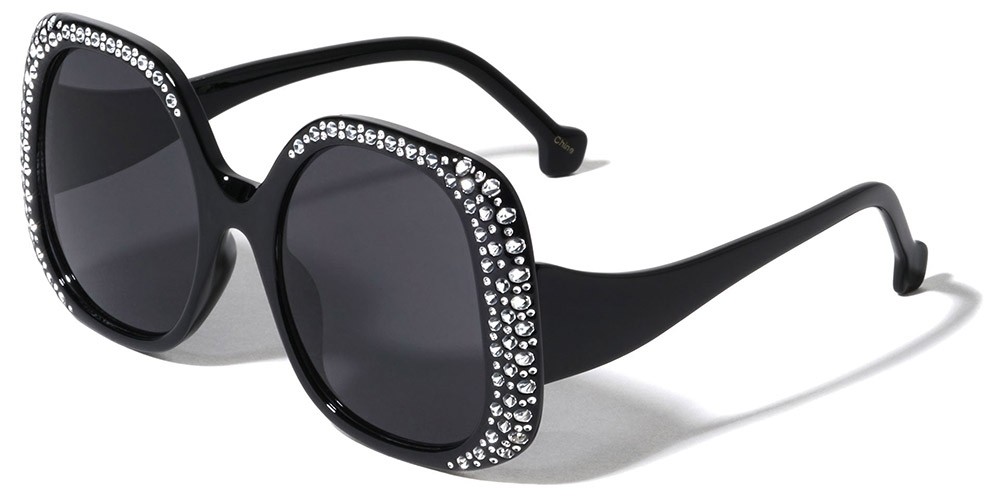 RHINESTONE BUTTERFLY WOMEN'S FASHION GLASSES