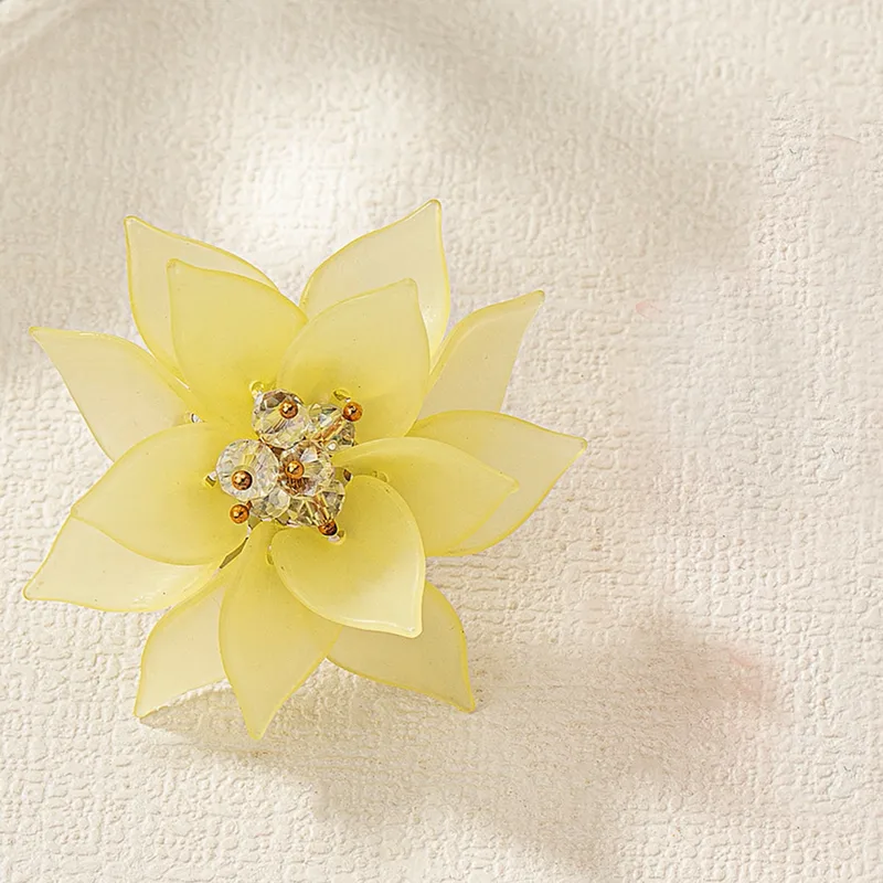 Romantic Flower Acrylic Open Ring