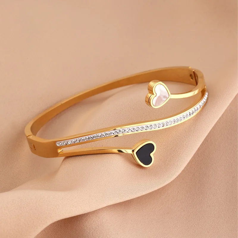 Classic Heart Shape Titanium Steel Bangle