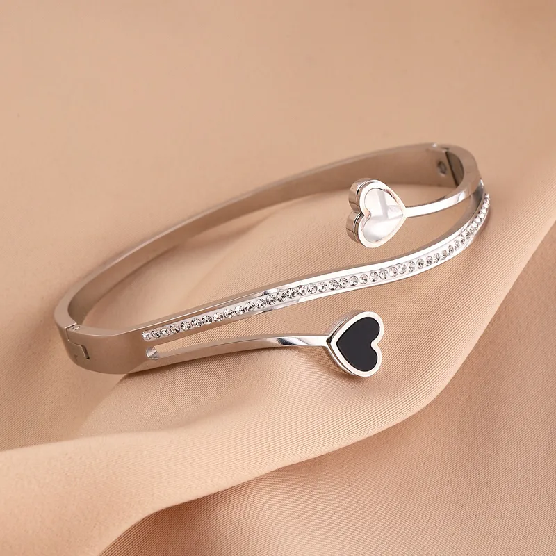 Classic Heart Shape Titanium Steel Bangle