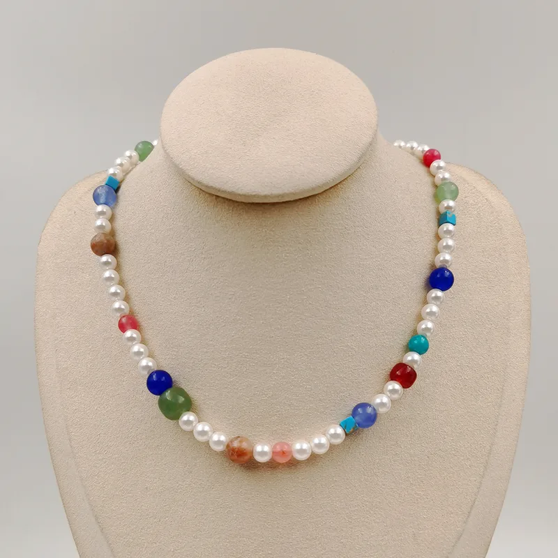Hawaiian Bohemian Geometric Pearl Necklace