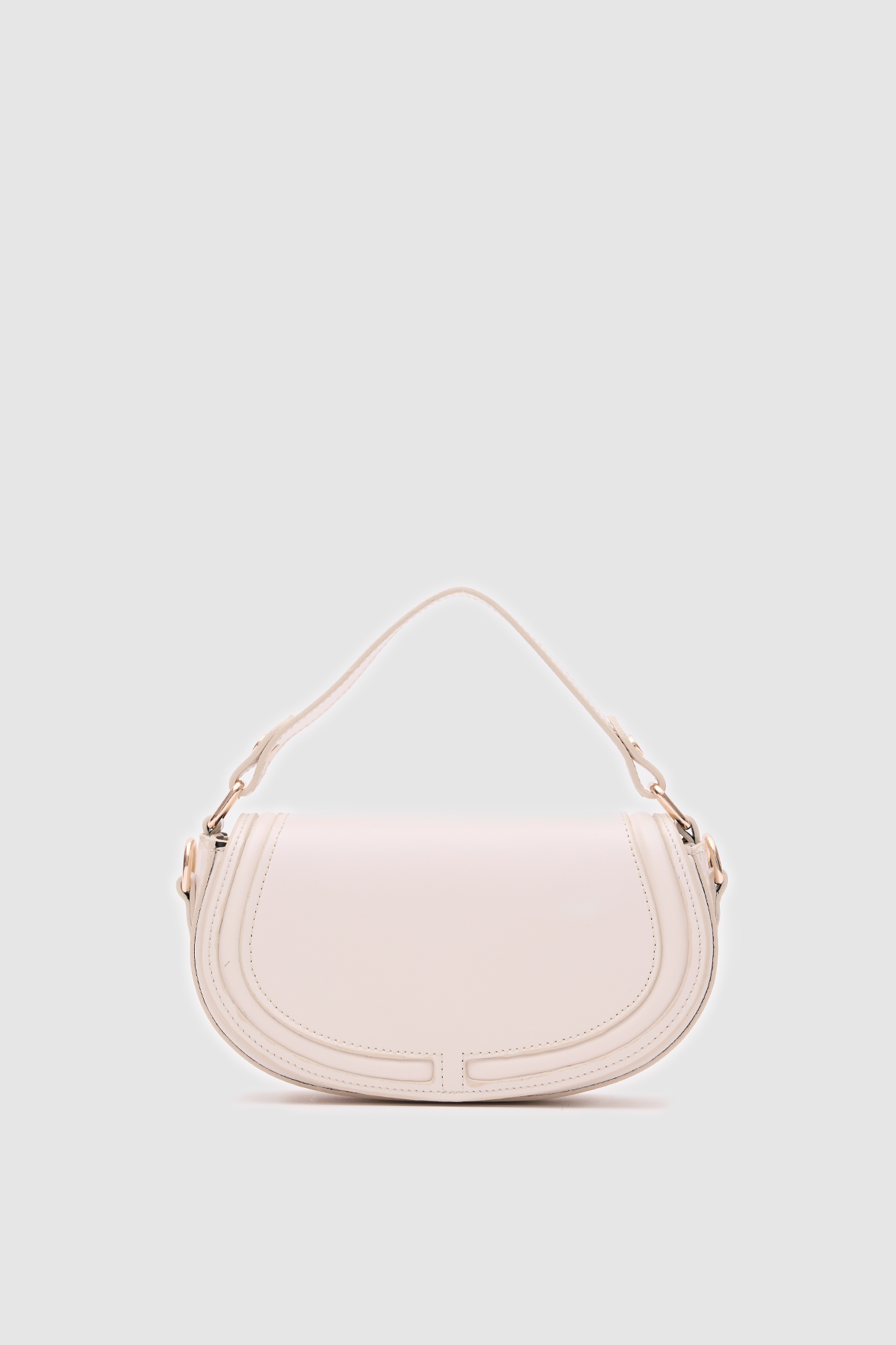 Elegant Cream Curved Shoulder Bag