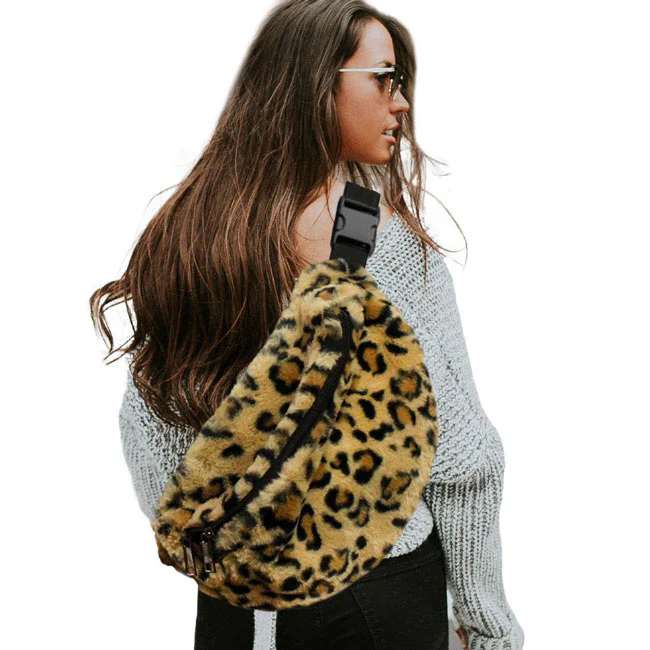 Vibrant Faux Fur Sling Bag