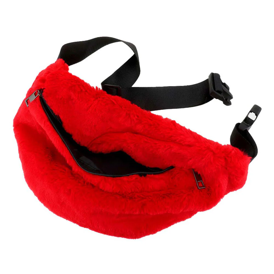 Vibrant Faux Fur Sling Bag